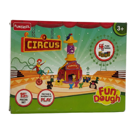 Fundough – Circus, Cutting and Moulding Playset, 3years +, Multicolor