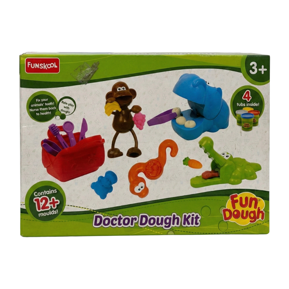 Fundough – Doctor Dough Kit, Shaping and Sculpting Playset, 3years +, Multicolor