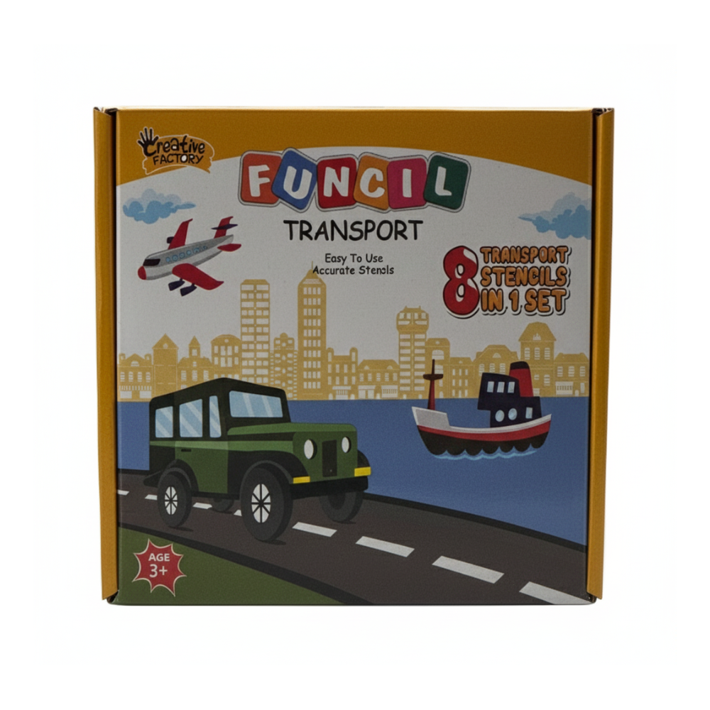 Zephyr FUNCIL – Transport Set (8), Drawing and Coloring kit, Travel Toys, for Kids 5+, Sketching kit,Return Gifts