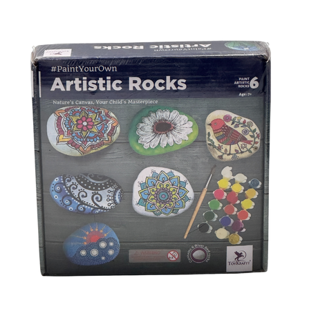 ToyKraft Rock Painting Art N Craft, Stone Rock Painting Kit, Pebbles for Painting Kit for Kids, Gifts for Kids 7+ Years Old – Artistic Rock Painting