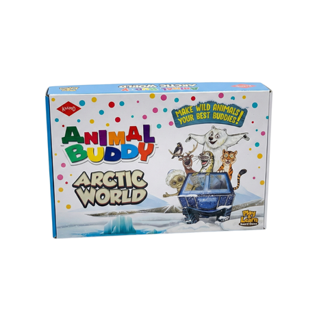 Animal Buddy Arctic World-Play & Learn-Family Fun Board Game-Fantastic Wildlife Introduction for 6+ Year Olds Multicolor – Made in India (2 Players)