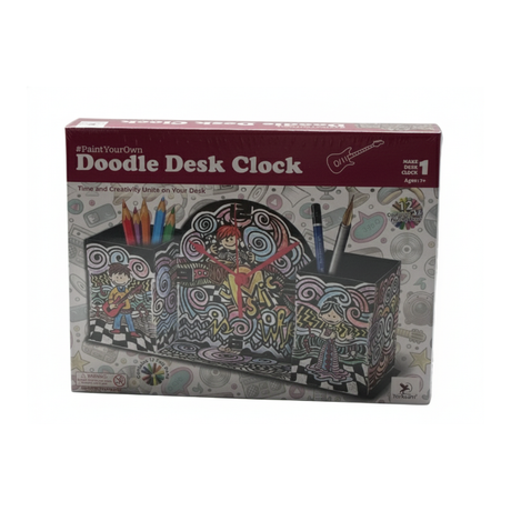 ToyKraft Doodle Desk Clock, Doodle Art Kit for Kids, Craft Kit for Kids, Learning Activity Games, DIY Toys, DIY Craft Kit, Kids Activity for 7 Years & Above,