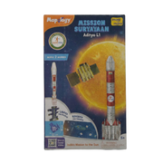 Imagimake Mapology ISRO Space Toys Mission Suryayaan Aditya L1 | Rocket Model & Satellite | Educational Toys for 5+ Years | 3D Puzzles With Rocket Launcher
