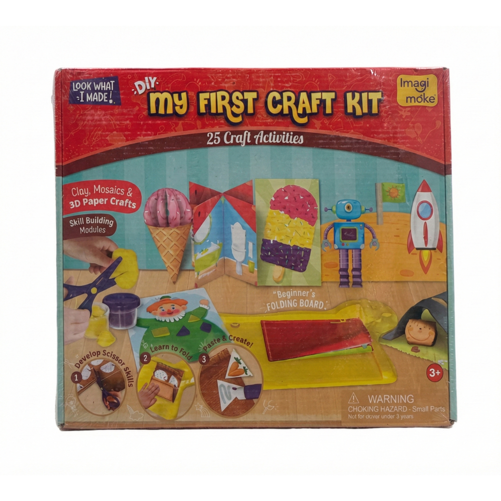 Imagimake My First Craft Kit | Art & Craft Scissor Activity Book | DIY Origami Craft Kit for 3-5 Year Old | Gift for 3+ Year Girls & Boys | Activities for 5+ Year Old Kids, Paper, Multicolor