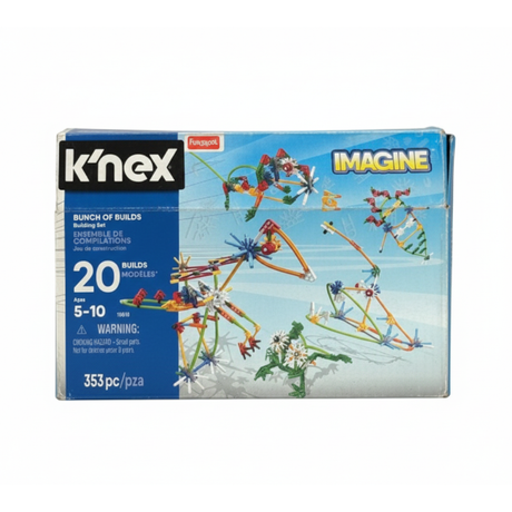 KNex 353Pcs K’nex Bunch 20 Model 18818 EA Building Set