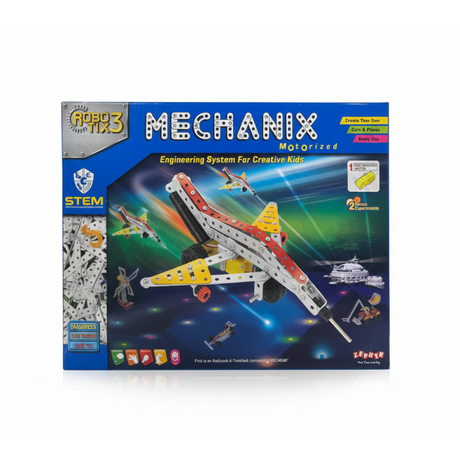 Mechanix Robotix-3 Motorized STEAM Educational Toy, Building and Construction Set for Boys and Girls Age 7+ Years