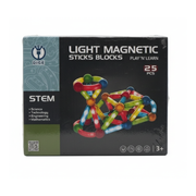 Light Magnetic Balls and Rods Set, 25 Pcs Magnetic Building Sticks Blocks Toys,Educational STEM Toys for Kids,Learning Magnetic Toys for Boys Girls Age 3+ Years Old Gifts Building Blocks for Kids