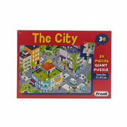 Frank Giant Floor Jigsaw Puzzles & Games for Preschool Kids with a Set of 24 Giant Cardboard Pieces – The City Themed – Fun & Challenging Brain Booster Games – Non-Toxic – Age 3 Years Old & Above