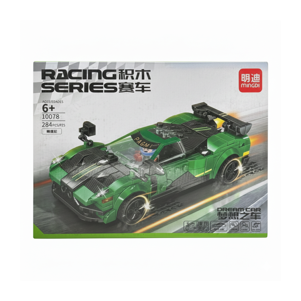 Racing Car Blocks Set (284Pcs) Highly Detailed Car Model with Guidebook Learning & Educational Toy Play Set