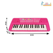 Princess Keyboard Piano for Girls 37 Keys Musical instrument with Microphone, 8 Rhythms, 8 Tones & USB/Battery Power, Educational Learning Toy Birthday Gift for Kids Aged 3+ Years Pink