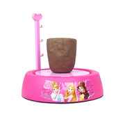 Disney Princess Theme Pottery Wheel Kit Complete Fairy Tale Clay Art & Crafts Set with 800g Clay, 6 Acrylic Paints, Sculpting Tools & Music Creative DIY Pottery Studio for Girls 8+ Years