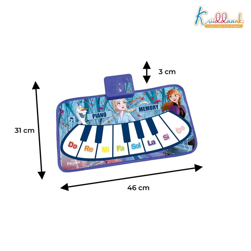 Frozen Theme Piano Music Mat Step On Floor Piano with Elsa & Anna, Touch Sensitive Musical Dance Mat for Kids Ages 3+, 8 Piano Keys & 3 Functions, Educational & Fun Toy for Girls & Boys