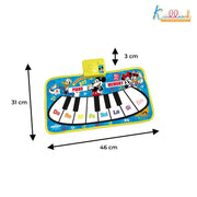 Kriiddaank Disney Mickey Mouse Piano Interactive Musical Floor Mat with 8 Piano Keys & 3 Function Keys, Portable Educational Learning Toy|Birthday Gift for Toddlers and Kids Ages 3+
