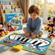 Kriiddaank Disney Mickey Mouse Piano Interactive Musical Floor Mat with 8 Piano Keys & 3 Function Keys, Portable Educational Learning Toy|Birthday Gift for Toddlers and Kids Ages 3+