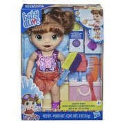Baby Alive Sunshine Snacks Doll, Eats and Poops, Waterplay Baby Doll, Ice Pop Mold, Toy for Kids 3 and Up, Brown Hair