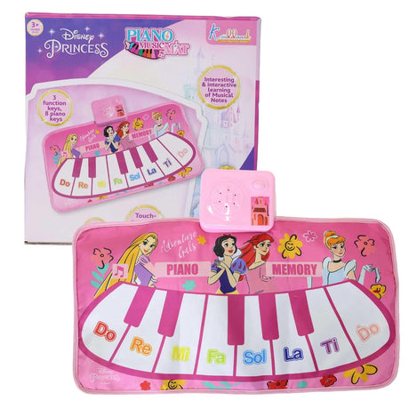 Kriiddaank Princess Portable Piano Music Mat for Kids | 8 Keys & Interactive Sounds Roll Up Floor Mat | Educational Musical Toy|Birthday Gift for Girls 3+ Years | Lightweight & Foldable Playmat