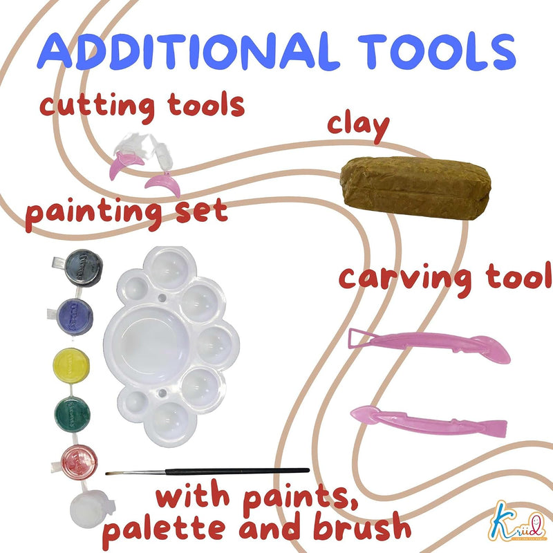 Disney Princess Theme Pottery Wheel Kit Complete Fairy Tale Clay Art & Crafts Set with 800g Clay, 6 Acrylic Paints, Sculpting Tools & Music Creative DIY Pottery Studio for Girls 8+ Years