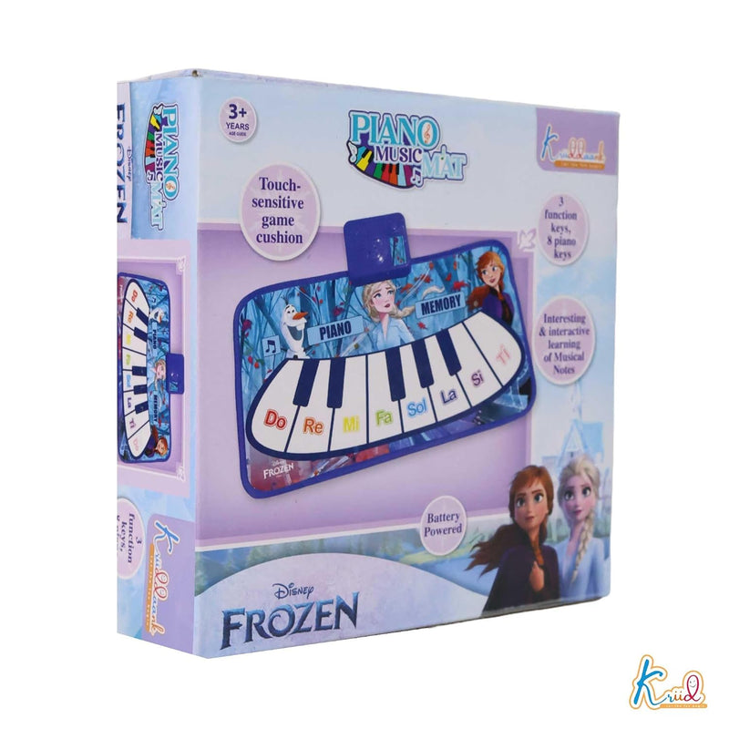 Frozen Theme Piano Music Mat Step On Floor Piano with Elsa & Anna, Touch Sensitive Musical Dance Mat for Kids Ages 3+, 8 Piano Keys & 3 Functions, Educational & Fun Toy for Girls & Boys