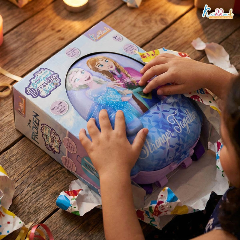 Kriiddaank Frozen Backpack Dressing Set Learning Development Toy for Toddlers Fun Educational Toy for Kids Safe Engaging Interactive Play Fun Toy Best Gift for Boys and Girls Best Gify for Birthday Special Occasions Multicolour