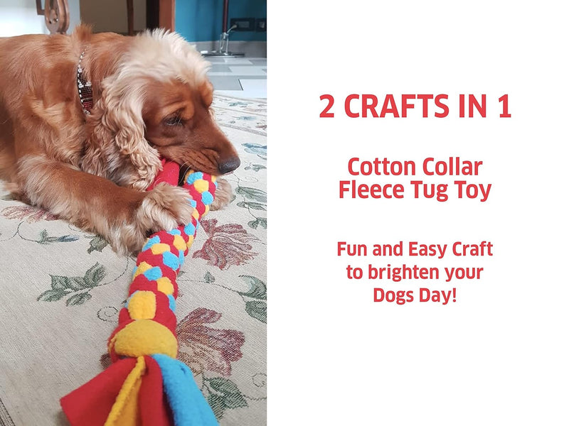 Chalk & Chuckles Dog Tug Toy & Collar, DIY Art and Craft Kit for Kids, Mess Free, No Sew Activity, Creative Gifts for Girls & Boys Age 8 9 10 11 12+ to Adults
