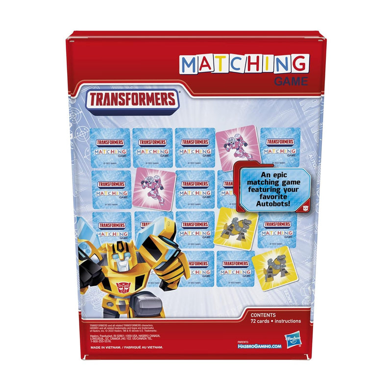 Hasbro Gaming Transformers Matching Game for Kids Ages 3 and Up, Fun Preschool Game for 1+ Players