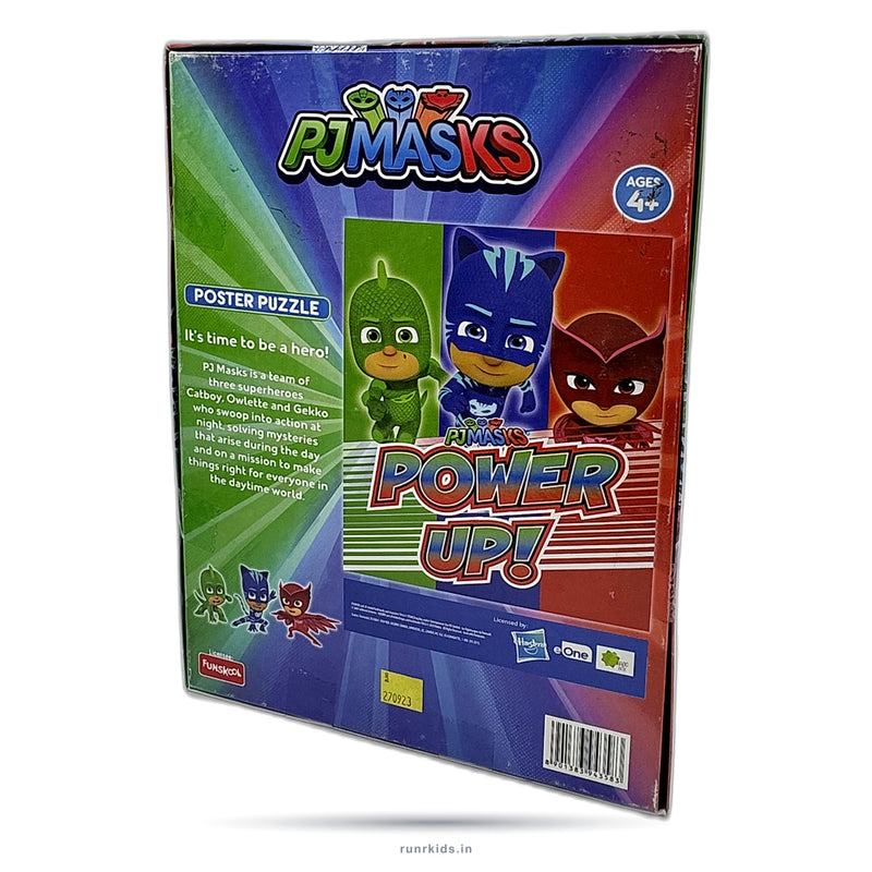 PJ Masks Power Up Poster Puzzle – 104 Pieces, Jigsaw Puzzle Featuring Catboy, Owlette & Gekko, Ages 4+