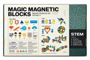 DIGE Magic Magnetic Blocks – 268 Pcs Magnetic Marble Run Set for Kids, STEM Construction & Building Toy