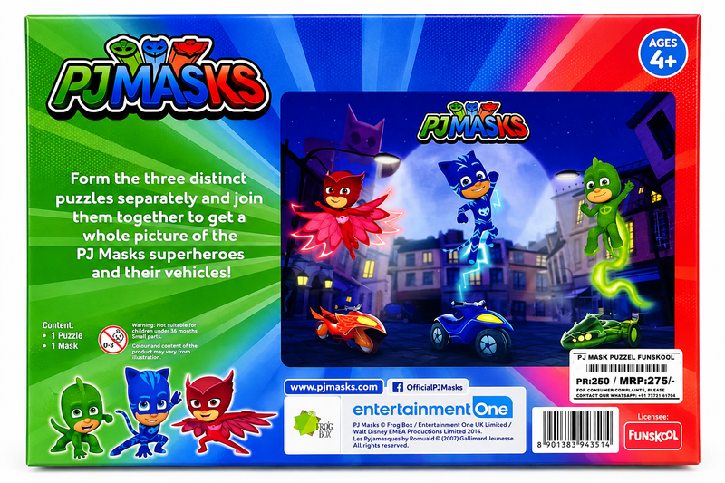 PJ Masks 3-in-1 Tower Puzzle for Kids