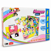Cartoon Network The Powerpuff Girls 2-in-1 Jigsaw Puzzle Set with Free Sticker Sheet – Educational Puzzle.