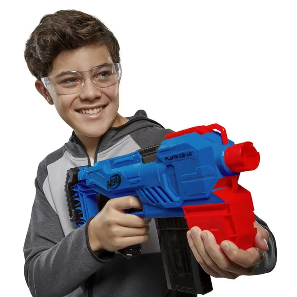 Nerf Alpha Strike Flyte Cs 10 Motorised Blaster 10 Dart Clip Fed Blasting 20 Official Nerf Elite Darts Toys for Kids, Teens, Adults, Toys for Boys & Girls,Multicolor