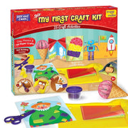 Imagimake My First Craft Kit, Kids Age 3+, 25 activities with child safe scissor, reusable dough, folding board & glue; learn to cut, fold & paste
