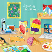 Imagimake My First Craft Kit, Kids Age 3+, 25 activities with child safe scissor, reusable dough, folding board & glue; learn to cut, fold & paste