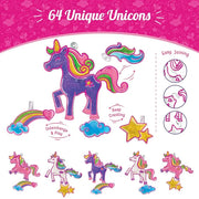 Imagimake Window Art Princess & Unicorn | Glass Painting Kit Age 5+ | Glass painting kit: interchange parts for 128 princess & unicorn combos; 8 suncatchers, 24 paints (7 glitter), peel & stick