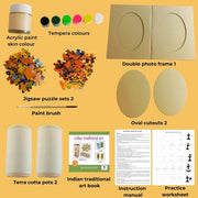 TOYKRAFTT Indian Art Forms Kits, Warli Art Painting Kit & Craft Kit for Girls 9 12, DIY Traditional Toys for Kids 9 10 Years Old Boys, 11 Year Girl Gift