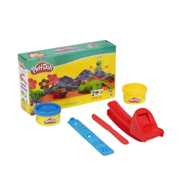 Play Doh Mini Fun Factory Tool Set For Kids 3 Years And Up With 2 Non Toxic Colors, Multicolor, 2 Pieces