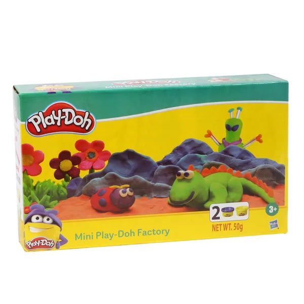Play Doh Mini Fun Factory Tool Set For Kids 3 Years And Up With 2 Non Toxic Colors, Multicolor, 2 Pieces