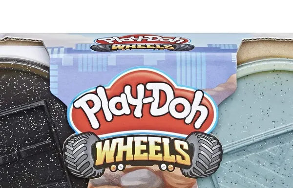 PLAY-DOH Wheels Cement and Pavement Buildin' Compound 2-Pack of 8-Ounce Cans, Ages 3 and Up