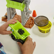 Play-Doh Wheels Gravel Yard Construction Toy With Non-Toxic Pavement Buildin' Compound Plus 3 Additional Colors,Multicolor