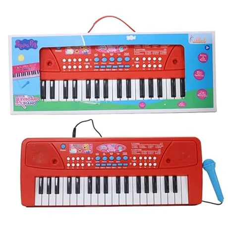 Kriiddaank Peppa Keyboard Piano-400 Portable Battery Operated Learning Development Toy for Toddlers Fun Educational Toy for Kids Safe Engaging Interactive Play Fun Toy Best Gift for Boys and Girls Best Gify for Birthday Special Occasions Multicolour