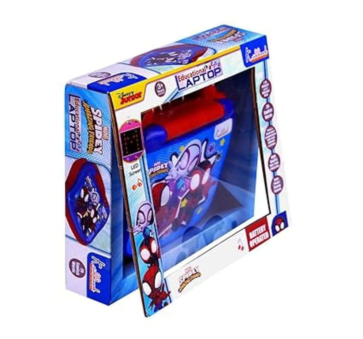 Kriiddaank Spiderman Toy Laptop Battery Operated Learning Development Toy for Toddlers Fun Educational Toy for Kids Safe Engaging Interactive Play Fun Toy Best Gift for Boys and Girls Best Gify for Birthday Special Occasions Multicolour