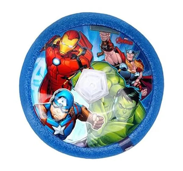 Kriiddaank Avengers Hover Football Theme Air Power Soccer Ball with LED Lights & Foam Bumpers | Safe Indoor Floating Sports Game Toy for Kids Boys & Girls Age 3+ | Ideal Birthday Gift (18cm)