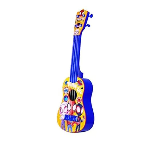 Spiderman Theme Toy Guitar for Kids Lightweight & Durable Educational Musical Instrument for Toddlers Blue Disney Character Guitar| Birthday Gift for Kids Ages 3+