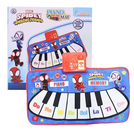 Kriiddaank Floor Piano Mat for Kids & Toddlers | Baby Playing Mat with Music 11 Keys | Musical Toy Gift for Boys & Girls Age for 1 6 | Engaging Keyboard for Toddlers (Spider Man)