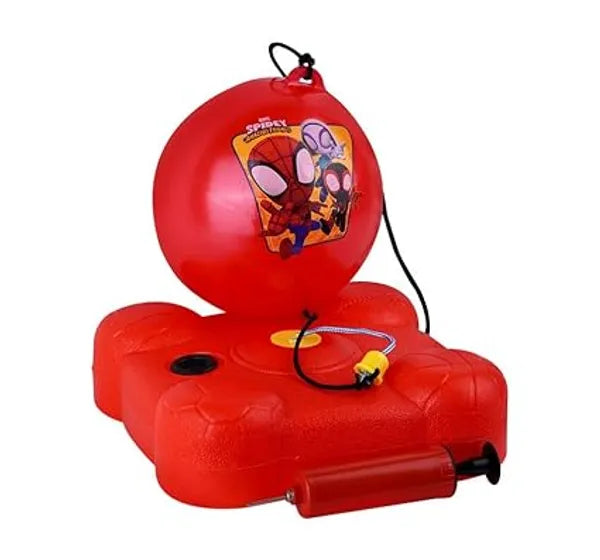 Spiderman Reflex Soccer Ball Solo Training Kit for Kids | Indoor & Outdoor Football Trainer with Recoil Action | Marvel Superhero Sports Toy for Boys 3+ Years | Portable Skill Building Set