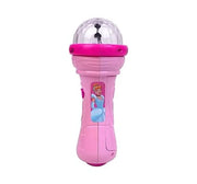 Disney Princess Musical Microphone for Kids Pink Karaoke Singing Mic with Rotating Disco Lights & Projector, Interactive Learning Sound Toy for Girls 3+ Years, Ideal Birthday Gift