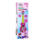 Kriiddaank Minnie Kids Guitar (Big) Fun & Easy to Play Pink Toy Guitar with Adjustable String Tensions, Fingerstyle Tab & Pick, Lightweight Musical Instrument for Toddlers