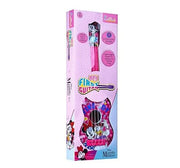 Kriiddaank Minnie Kids Guitar (Big) Fun & Easy to Play Pink Toy Guitar with Adjustable String Tensions, Fingerstyle Tab & Pick, Lightweight Musical Instrument for Toddlers