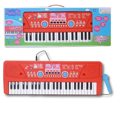 Kriiddaank Peppa Keyboard Piano-500 Portable Battery Operated Learning Development Toy for Toddlers Fun Educational Toy for Kids Safe Engaging Interactive Play Fun Toy Best Gift for Boys and Girls Best Gify for Birthday Special Occasions Multicolour