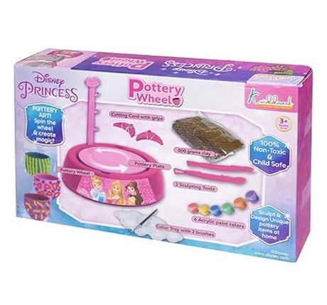 Kriiddaank Princess Kids Pottery Wheel Battery Operated with Molding Clay Painting Kit Multicolor Toys for Kids Fun Toy Best Gift for Boys and Girls Best Gify for Birthday Special Occasions Multicolour