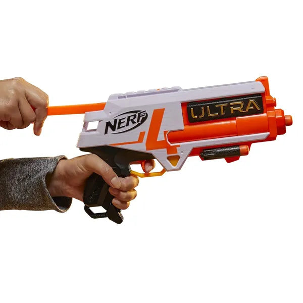 Nerf Ultra Four Dart Blaster 4 Ultra Darts, Single Shot Blasting, Compatible Only with Ultra Darts (Multicolour)